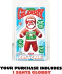 Schylling Santa Globby - Sensory Toy with a Tough Squish - Get a Grip with a Santa-Themed Squeeze - Ages 3 and Up - One Santa