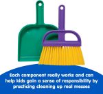 Schylling Children's Broom Set - Kids Pretend Play Cleaning Kit - Includes Broom. Dustpan. and Brush - Ages 3 and Up